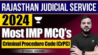 RJS 2024 CrPC Most Important MCQs [upl. by Teddman]