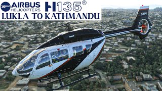 LUKLA TO KATHMANDU  Helicopter H135  Visual Flight service  MSFS 2020 [upl. by Keppel]