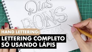 HAND LETTERING TUTORIAL FRASE COM LÁPIS  Primeiro Rabisco [upl. by Issor]