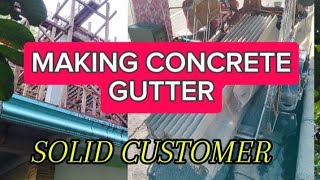 MAKING CONCRETE GUTTER PRECAST FOR MY NEWEST PROJECT IS ALREADY DONEdiysolidcustomer [upl. by Niledam]