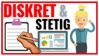 Diskrete und Stetige Merkmale in der Statistik mit Beispielen 📊 [upl. by Virgina]