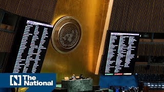 UN General Assembly votes in favour of full Palestinian membership [upl. by Tebazile267]