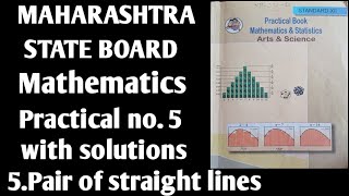 Class 12th maths practical no5 pair of straight lines solutions [upl. by Lorrimer]