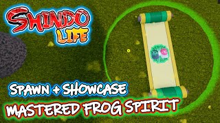 Shindo Life GETTING Mastered Frog Spirit  SPAWN LOCATION  SHOWCASE [upl. by Slavin]