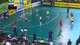 FutsalFINAL Brasil 4 3 x 3 2 Rússia CAMPEÃO Grand Prix Futsal 2013 [upl. by Elamrej]