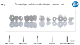 Ateicos Quintavalla presenta gli strumenti dedicati alla rifinitura della zirconia presinterizzata [upl. by Ardnasirk191]