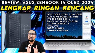 LAPTOP RINGAN IDAMAN Kencang Irit Lengkap REVIEW ASUS Zenbook 14 OLED UX3405 [upl. by Demeter]