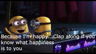 Pharrell WilliamsHappy Lyrics Despicable Me 2 [upl. by Iredale614]