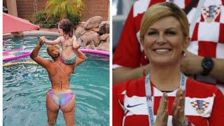 Kolinda grabarkitaroviç the croatian president sexy body and ass kisses macron [upl. by Nohpets]