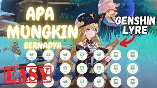 Apa Mungkin  Bernadya  Genshin Impact Windsong Lyre Cover by Reykova HANDCAM [upl. by Lathe]