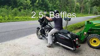 Rinehart Baffle Comparison 2015 Harley Davidson Street Glide [upl. by Ennirac]