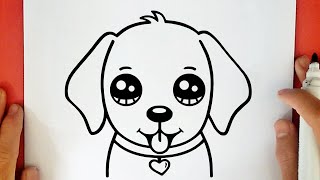 COMO DIBUJAR UN PERRO KAWAII [upl. by Kathie]