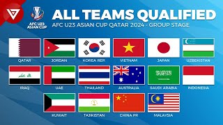 🔴 All Teams Qualified AFC U23 Asian Cup 2024 in Qatar [upl. by Ahsitneuq870]