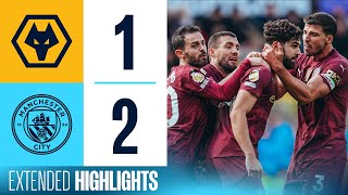 EXTENDED HIGHLIGHTS  Wolves 12 Man City  Gvardiol Stunner amp Stones scores late again [upl. by Ordisy]