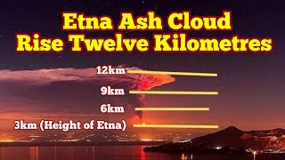 Etna Volcano Huge Twelve Kilometres High Ash Cloud Siciliy Italy Africa Eurasia Collision Zone [upl. by Drus632]