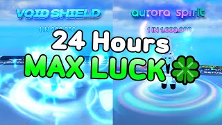 Rolling with MAX LUCK 🍀 for 24 Hours │ Blade Ball [upl. by Ronel]