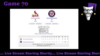 Stratomatic Baseball St Louis Cardinals vs Washington Nationals Box Score June 16 2011 [upl. by Amanda837]