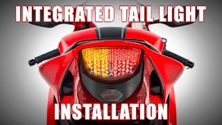 How to install an Integrated Tail light on a 20122016 Honda CBR1000RR by TST Industries [upl. by Ansley]