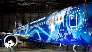 Painting the WestJet MagicPlane livery [upl. by Hnahym]