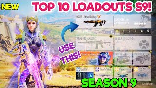 TOP 10 LOADOUTS in quotSEASON 9quot of Cod Mobile  codm br best gunsmith  codm br best guns  codm br [upl. by Adniles]