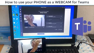 How to use your PHONE as a WEBCAM for Teams  iVCam App [upl. by Nahtannhoj]