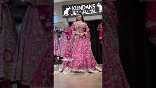 From Kundans bridal couture Chandni chowk Delhi best bridal lehenga collection ❤️wedding lehenga [upl. by Guillermo]