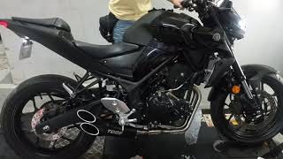 Yamaha MT03 2020 with Toce Razor Tip Full System Exhaust [upl. by Serge]