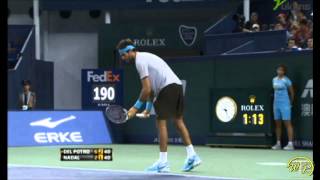 Del Potros Lethal Forehand against Nadal Shanghai 2013 [upl. by Pavia]