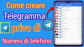 Come creare un account Telegram senza numero di telefono nel 2022 [upl. by Adallard]