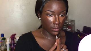 Fall Makeup Tutorial for Dark Skin  Highlighting amp Contouring [upl. by Akinad997]