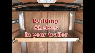 Enclosed trailer shelves [upl. by Ettenahc]