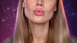 ASMR  CLOSEUP KISSES amp POSITIVE AFFIRMATION  Breathy Mouth Sounds  Isabel imagination [upl. by Oiratno]