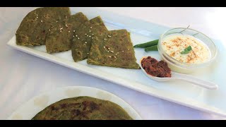 Palak Cheese Paratha Recipe  Kids Recipe  Healthy Spinach Paratha [upl. by Ytissac769]