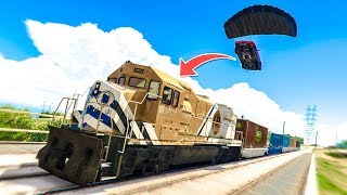 CRAZY quotParachute Carquot STUNTS  GTA 5 Stunts amp Fails [upl. by Ennayar]