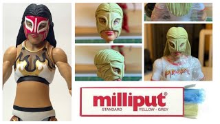 Milliput sculpting tutorial Sculpting a mask and long hair [upl. by Ilrebmyk986]