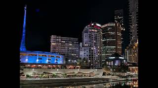 Testing Gaussian Splatting Hamer Hall view from bridge Melbourne night Pixel 8 April 2024 [upl. by Nhguavoj]