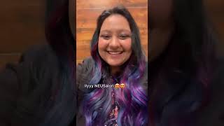 I coloured my hair UNICORN 🦄 haircolor shorts youtubeshorts hairtransformation [upl. by Honorine]