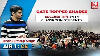 GATE 2024 Top Ranker shares Preparation Strategy  AIR 1  CE  Bhanu Pratap Singh  MADE EASY [upl. by Kenrick]