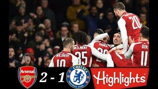 Arsenal vs Chelsea 21  EFL Cup  Highlights  25012018  HD [upl. by Gino]