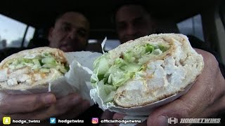 Eating PotBelly Grilled Chicken amp Cheddar Sandwich hodgetwins [upl. by Aneral681]