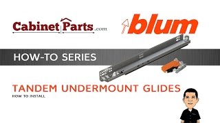 How to install Blum Tandem Drawer Slides  Cabinetpartscom [upl. by Latrena]