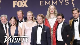 Game of Thrones Cast Bids Farewell to Show Backstage at the Emmys [upl. by Ardnwahs]