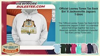 Official Looney Tunes Taz Sack Em X Jacksonville Jaguars TShirt [upl. by Suellen403]