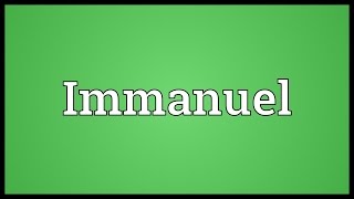 Immanuel Meaning [upl. by Imer]