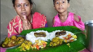 Rice eatingkakudi salat recipeparawal curryjannhi gota bhajaBandha kobi vaja in odia [upl. by Pang522]