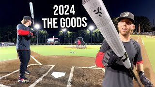 Hitting with the 2024 DEMARINI quotTHE GOODSquot  BBCOR Baseball Bat Review [upl. by Duax]