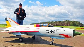 GIANT MIG21 FISHBED  WHITE SHARK RC SCALE TURBINE MODEL FLIGHT DEMONSTRATION [upl. by Riordan161]