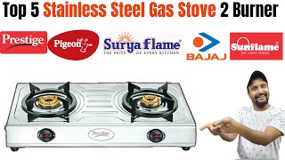 Best 2 Burner Stainless Steel GAS STOVE In India ⚡ Best Cooktop In India 2023 ⚡ Gas Cooktop [upl. by Wilhelmina179]