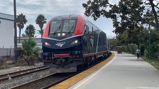 Amtrak Coast Starlight 14 Double hornshow W Enginner [upl. by Emma]