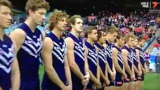 AFL Finals 2014  Australian National Anthem Sydney Swans vs Fremantle [upl. by Emilie]